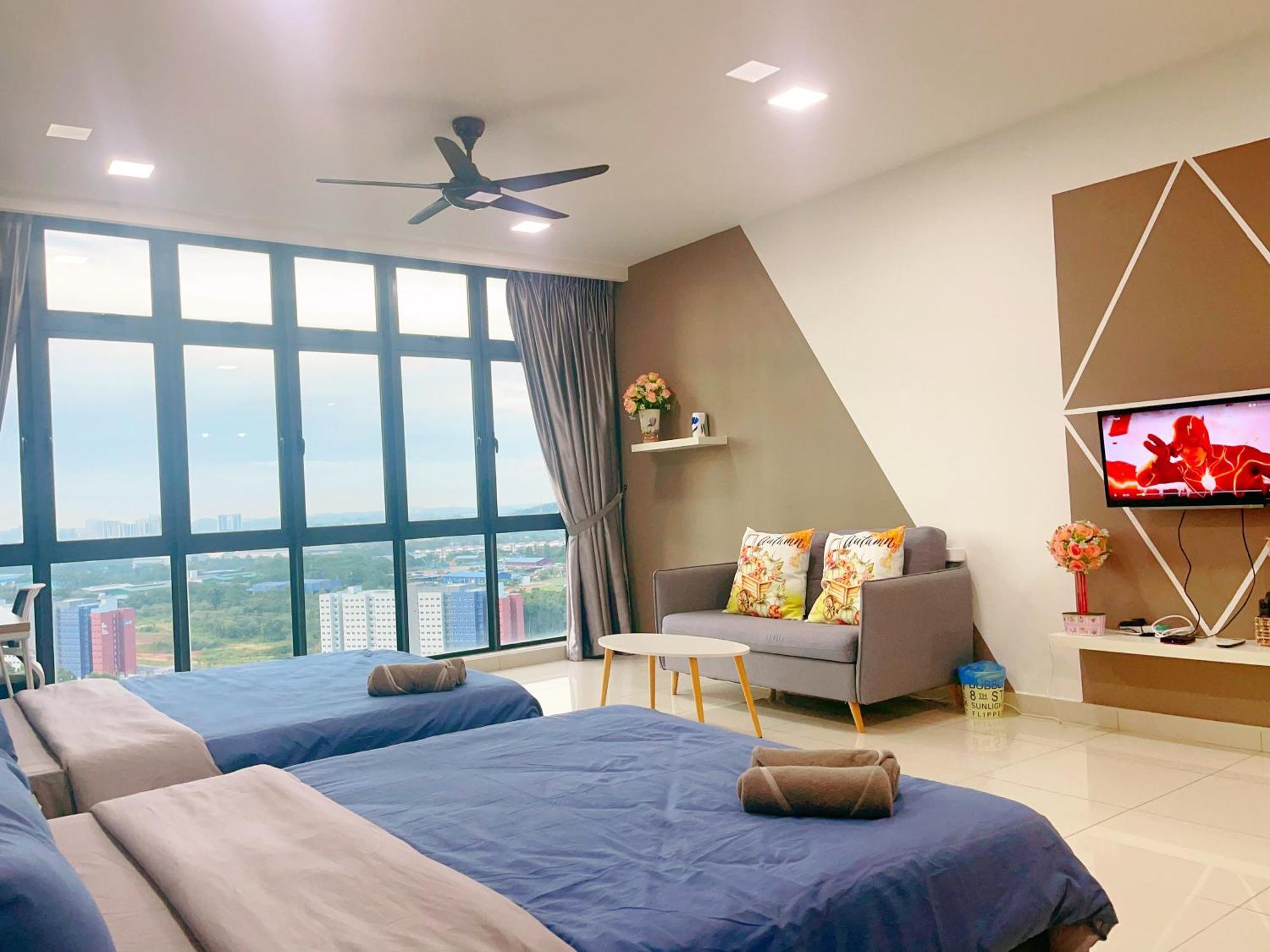 Apartment Monic Staycation #green Haven Near Senibong&regency Masai